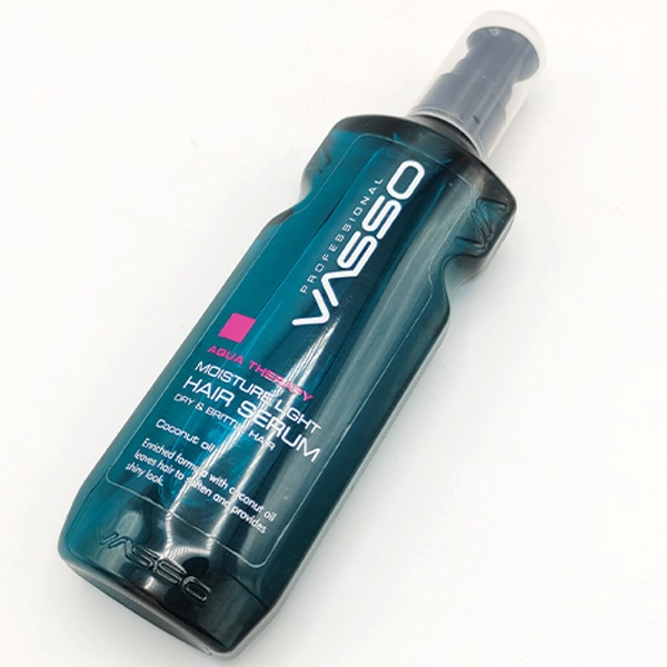 سرم آبرسان موی خشک و آسیب دیده واسو اصل حاوی روغن نارگیل (آبدرمانی حرفه ای مو) 175 میل | VASSO Aqua Therapy moisture light hair serum coconut oil 175ml